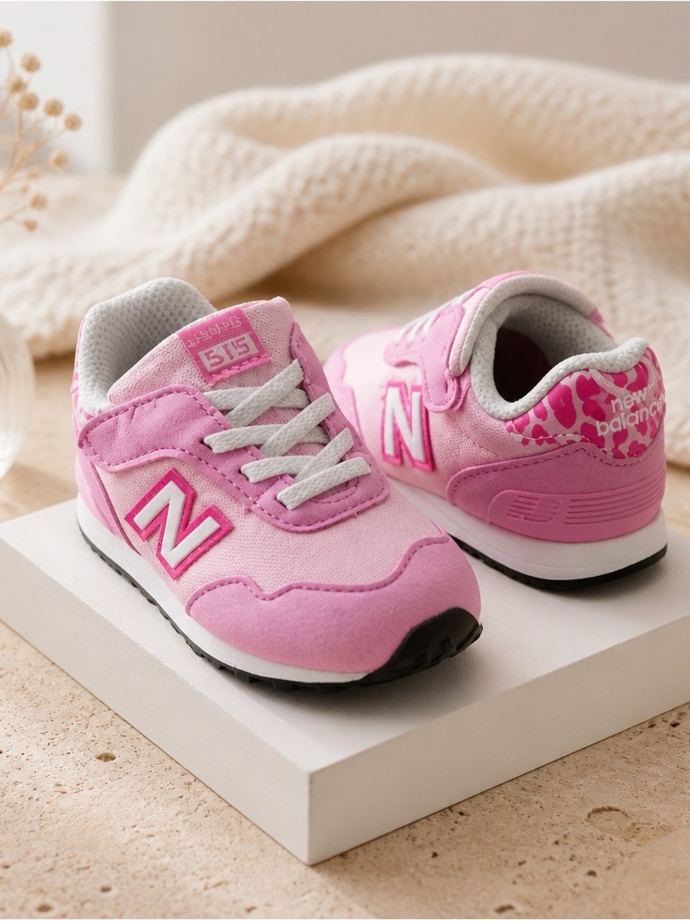 New Balance Kids Pink Low-Top Sneakers